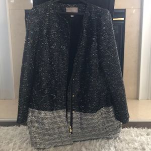 Banana Republic tweed zip up coat